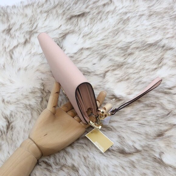 Michael Kors Jet Set Travel Double Zip Wristlet Phone Wallet - Picture 5 of 10